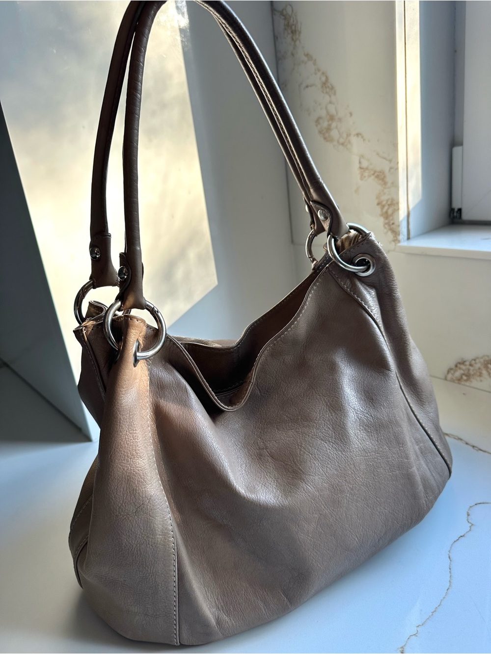 Genuine Leather Shoulder Bag made in Italy